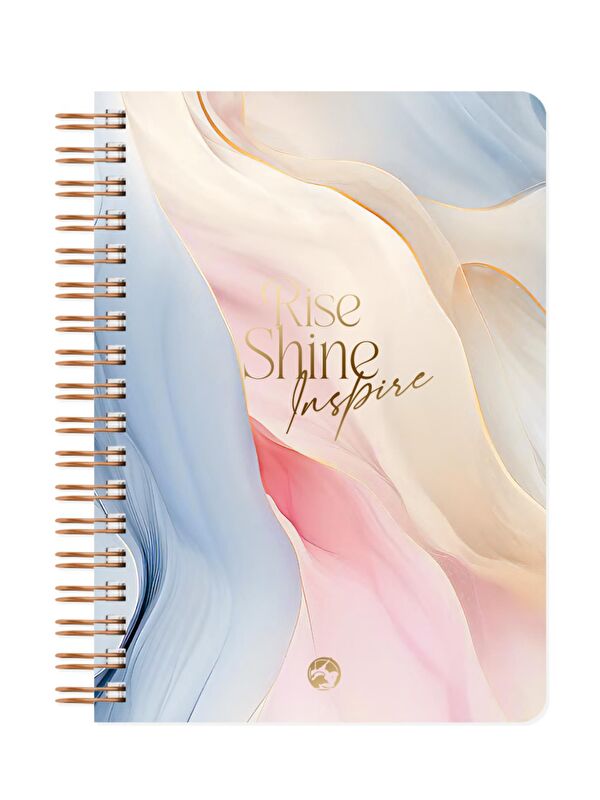 LE COLOR Marble Spiralli Defter Çizgili Rise 17x24 cm