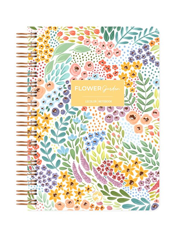LE COLOR Botanical Spiralli Defter Çizgili Sarı 17x24 cm