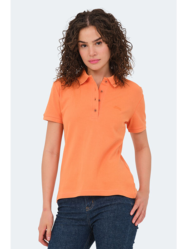 SLAZENGER VERA I Kadın Polo Yaka Turuncu Tişört