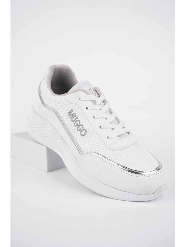 Happy Kadın Ortopedik Günlük Bağcıklı Şık Rahat Sneaker Spor Ayakkabı - Görsel 2