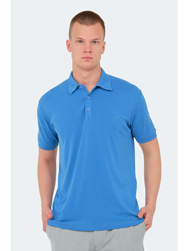 SLAZENGER KATSURO Erkek Polo Yaka Tişört Koyu Mavi