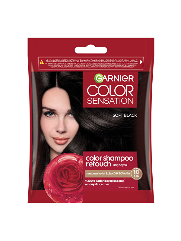 GARNIER Color Shampoo Retouch Şampuan Kolaylığında Dip Boyası, Siyah 2.0