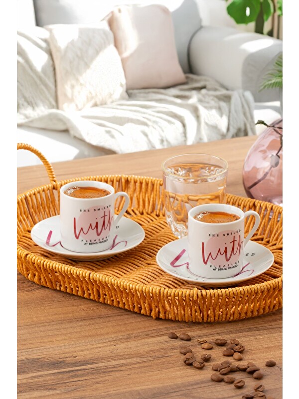Porsima 10 Porselen 12 Parça Türk Kahve Fincan Takımı 90ml