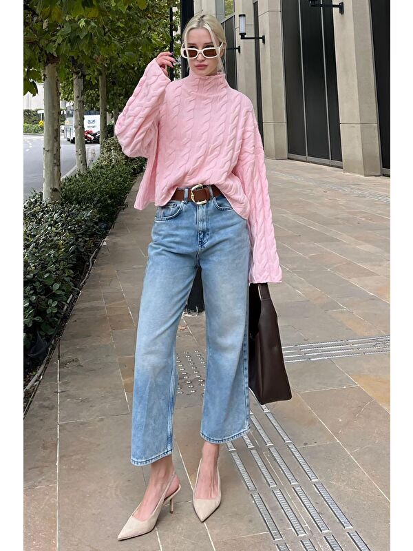 Madmext Açık Mavi Kadın Mom Jean Mg2033