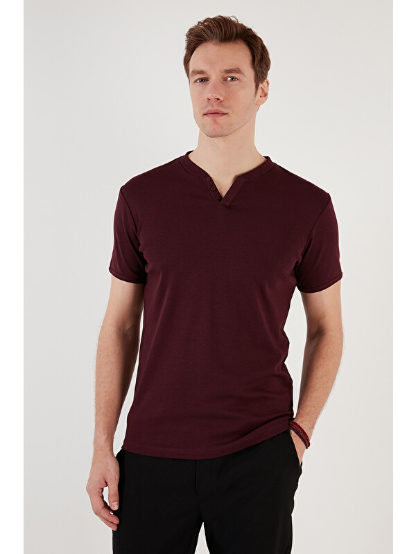 Buratti % 100 Pamuklu V Yaka Slim Fit Tişört 5902122