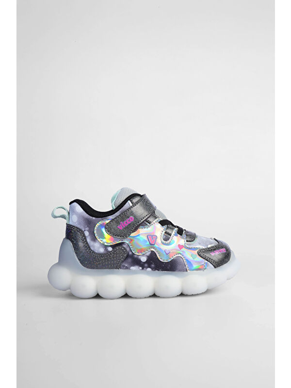 Sonya Işıklı Kız Okul Öncesi Siyah Spor Ayakkabı - Görsel 2