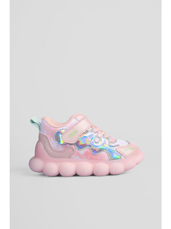Sonya Işıklı Kız Okul Öncesi Pudra Spor Ayakkabı - Görsel 2