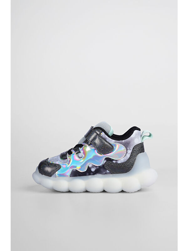 Sonya Işıklı Kız Okul Öncesi Siyah Spor Ayakkabı - Görsel 3