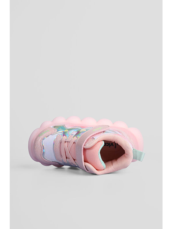 Sonya Işıklı Kız Okul Öncesi Pudra Spor Ayakkabı - Görsel 4