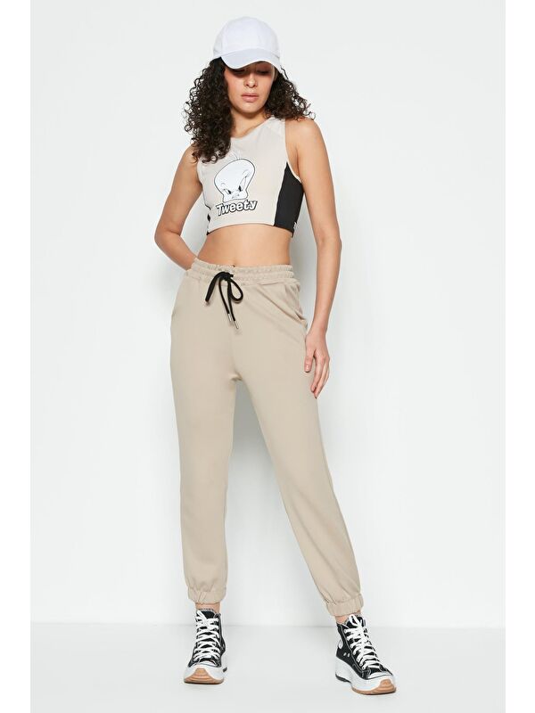 C&City Jogger Lastikli Spor Eşofman Altı 806 Taş