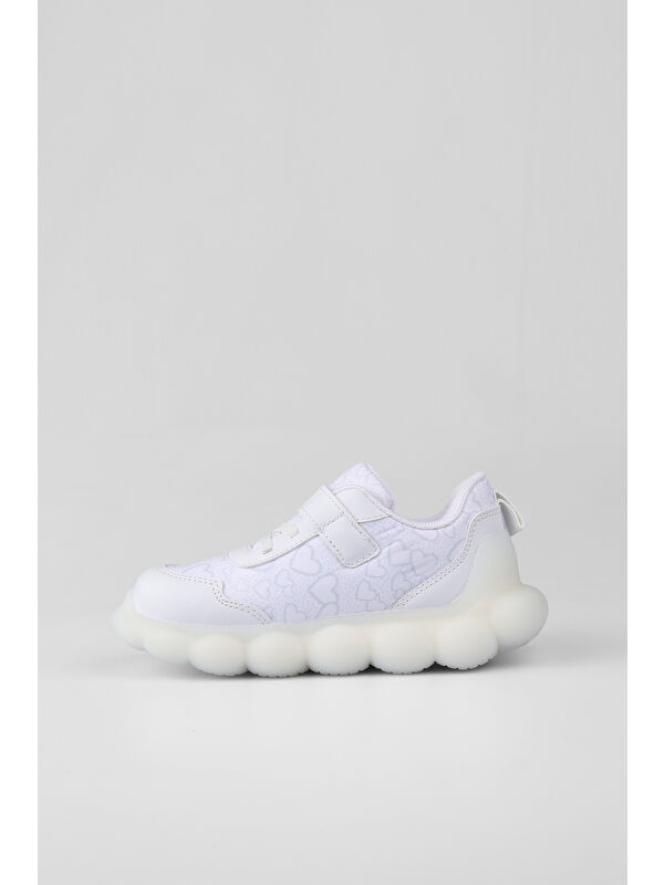 Süse Işıklı Kız Okul Öncesi Beyaz Spor Ayakkabı - Görsel 3