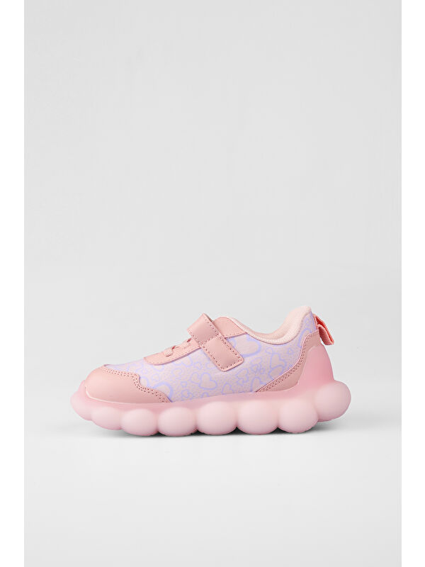 Süse Işıklı Kız Okul Öncesi Pudra Spor Ayakkabı - Görsel 3