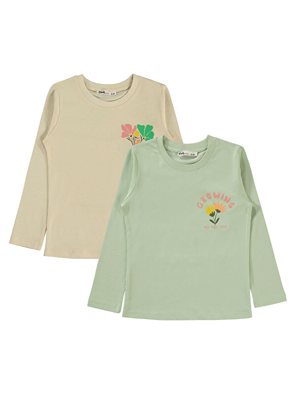 Civil Girls Kız Çocuk 2'li Sweatshirt 5-13 Yaş Yeşil