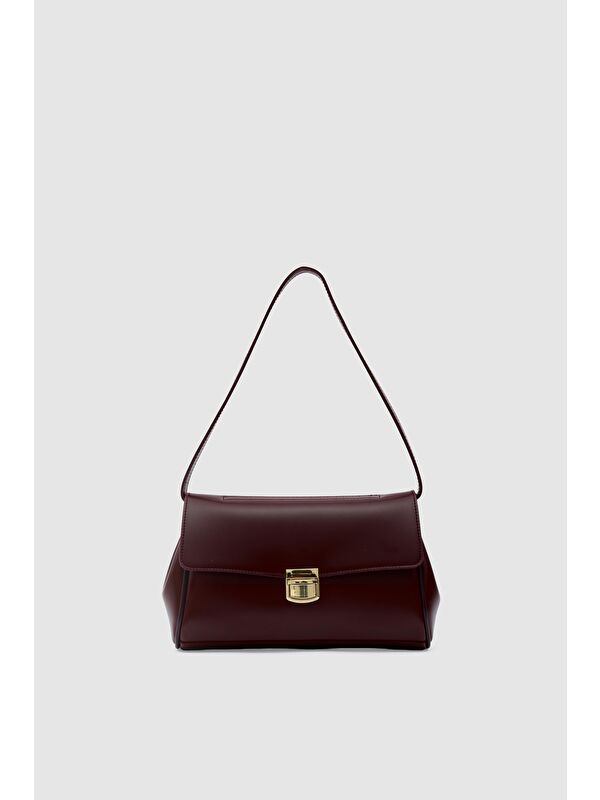 Shulebags Lauren City Baget Çanta Bordo