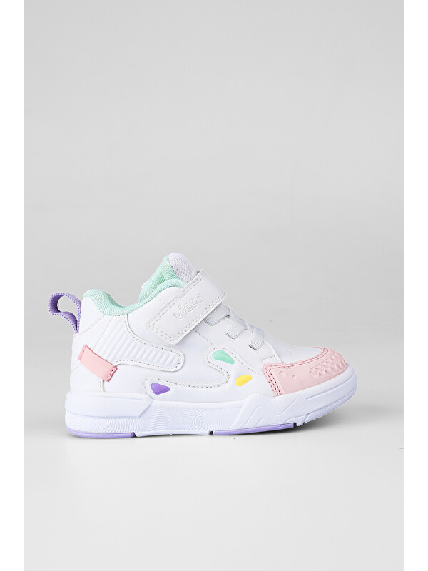 Vicco Nita Hafif Kız Bebek Beyaz/Pembe Sneaker