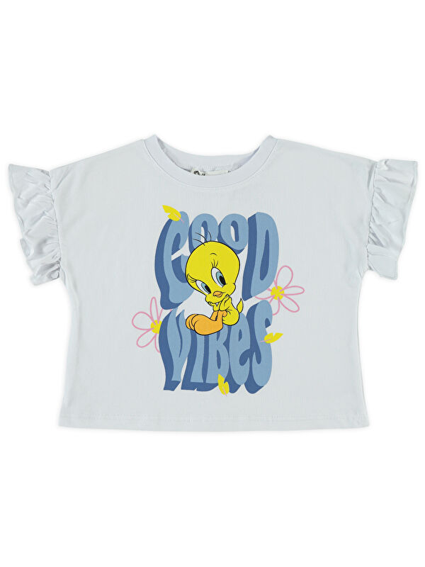 Civil Tweety Kız Çocuk Tişört 2-5 Yaş Beyaz