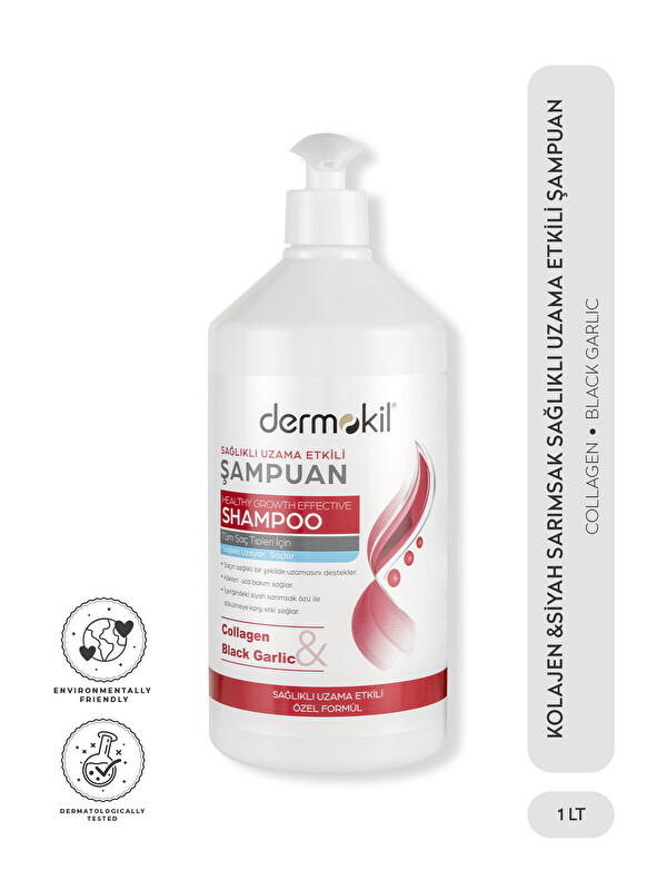 Dermokil Kolojen & Siyah Sarımsak Sağlıklı Uzama Etkili Şampuan 1 L