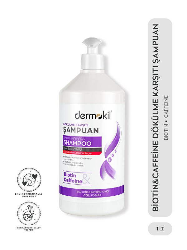 Dermokil Biotin & Caffeine Dökülme Karşıtı Şampuan 1L Biotin & Caffeine Dökülme Karşıtı Şampuan 1L Biotin &