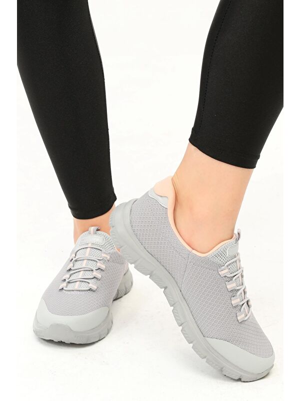 DAR KALIP Buz Pembe Fileli Hafif Esnek Kadın Spor Ayakkabı Flexible G - Görsel 3