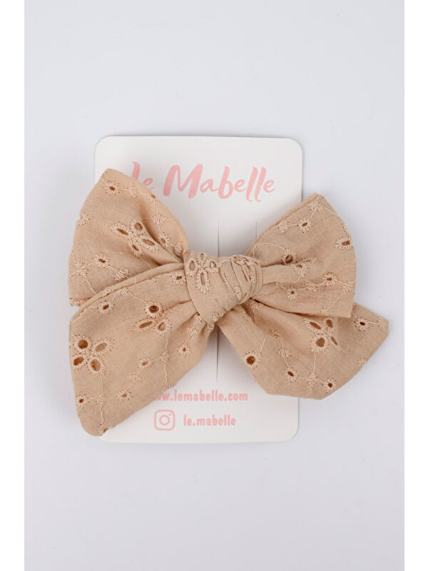 Le Mabelle Bej Fisto Fiyonk Kız Çocuk Klips Toka