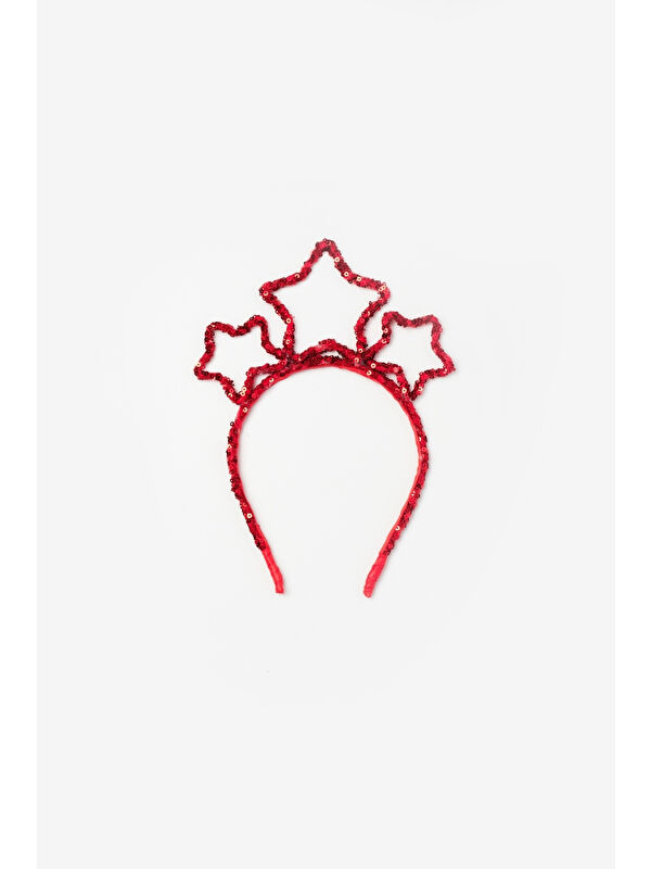 Le Mabelle Kırmızı Pullu Yıldızlı Kız Çocuk Taç