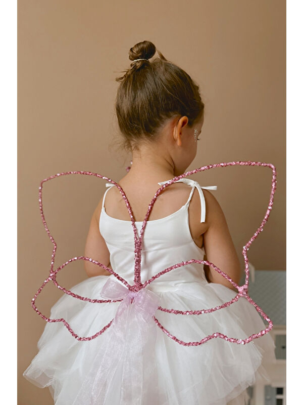 Le Mabelle Pembe Pullu 2'li Kelebek Kanat Asa Set