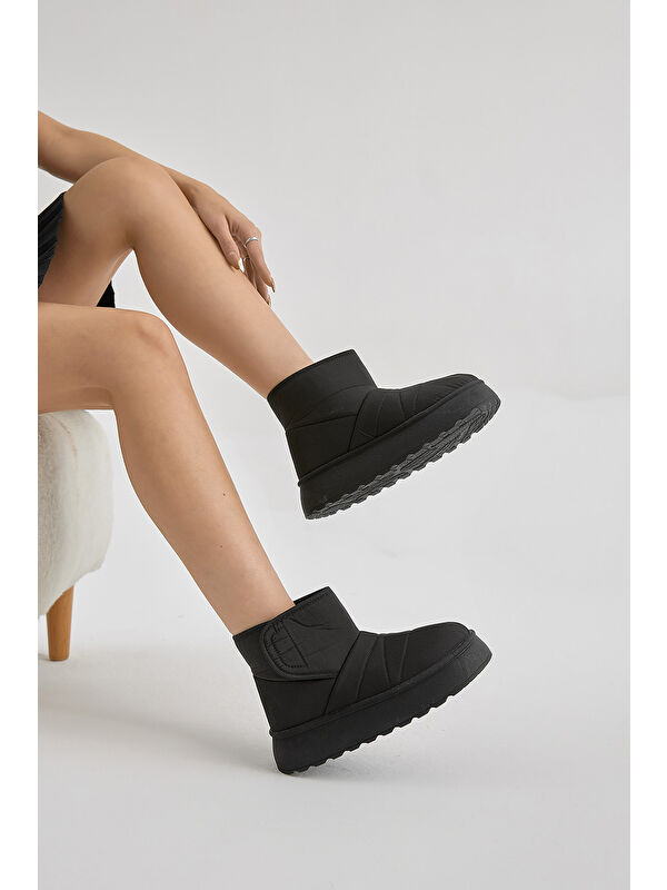 Tonny Black Bej Tonny Black Kalin Poli Kadın Taban İçi Kürklü Cırtlı Bot