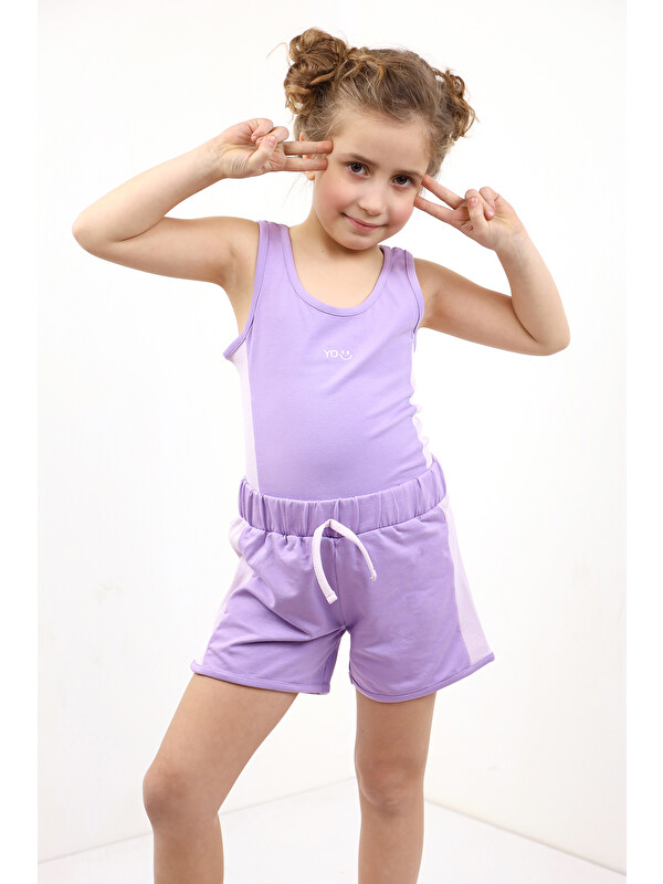 Toontoykids Kız Çocuk Nakışlı Şortlu Takım