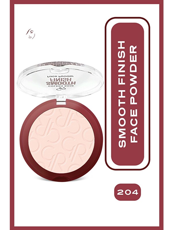 GOLDEN ROSE Smooth Finish Face Powder No: 204 - İpeksi Dokulu Sabitleyici Pudra
