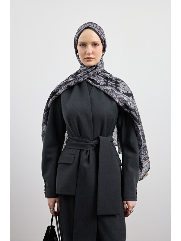 QEF Pamuk Şal Flow Siyah