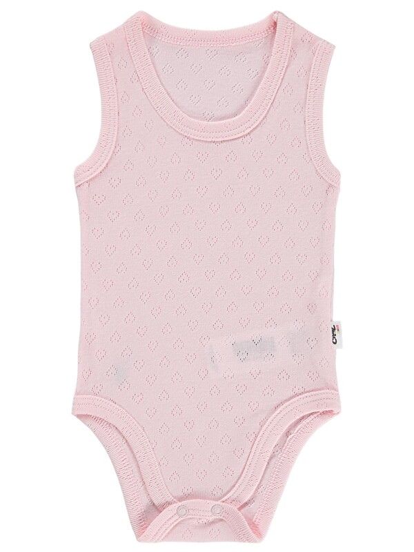 Civil Baby Jakarlı 3-36 Ay Çıtçıtlı Badi - Pembe