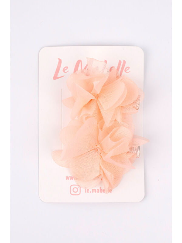 Le Mabelle Somon 2'li Tül Çiçek Kız Çocuk Klips Toka Set