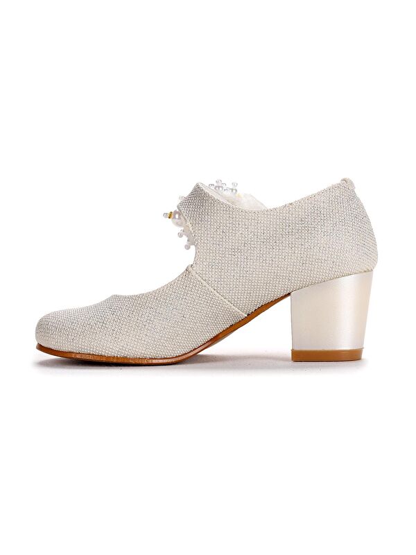 Angelina Kum Simli Günlük Kız Çocuk 4 Cm Topuklu Abiye Ayakkabı - Görsel 6