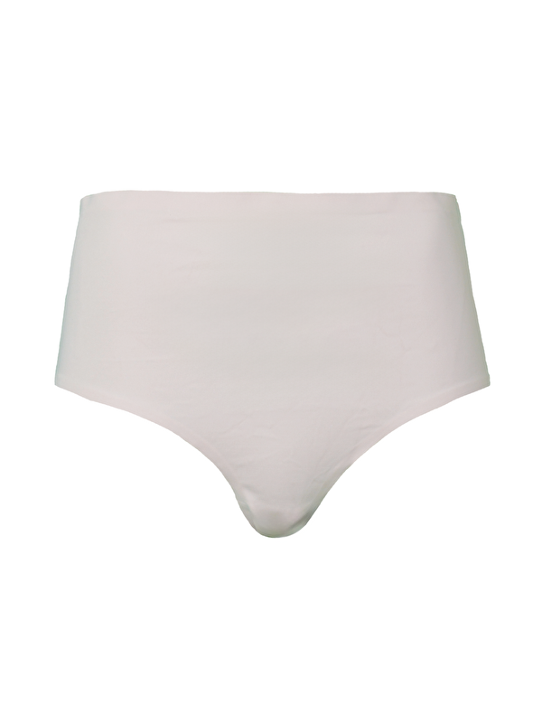 C&City C12801 Kadın Yapıştırma Yüksek Bel Lazer Slip Külot Vizon