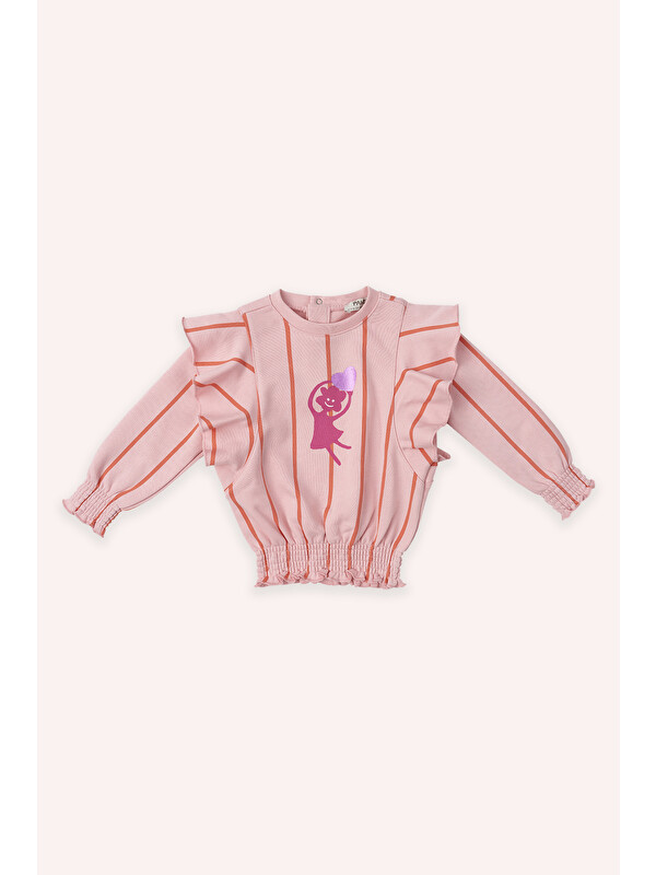 Panço Kız Bebek Pembe Sweatshirt