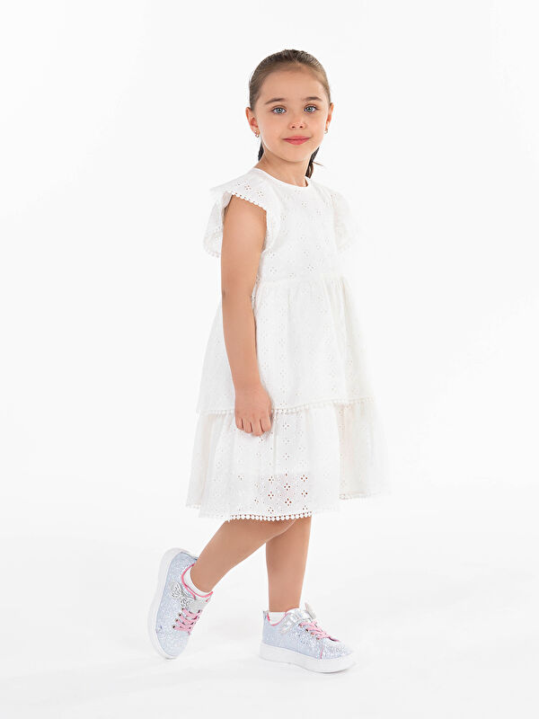 Civil Girls Kız Çocuk Elbise 2-5 Yaş Ekru