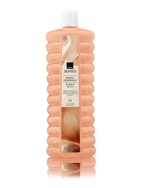 AVON Simply Luxurious Beyaz Şeftali ve Vanilya Orkide Kokulu Banyo Köpüğü 1 Lt.