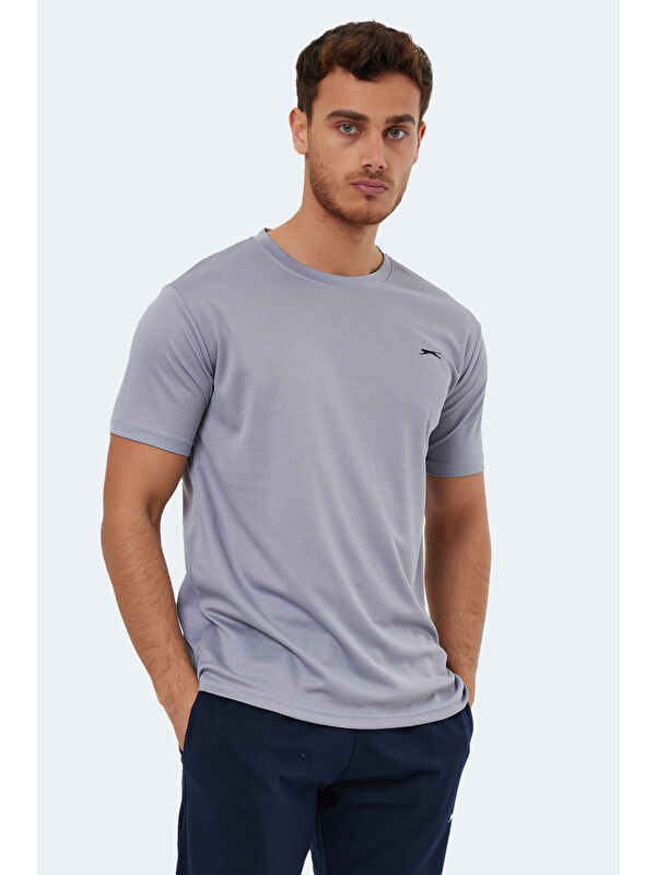 SLAZENGER REPUBLIC Erkek Tişört Açık Gri
