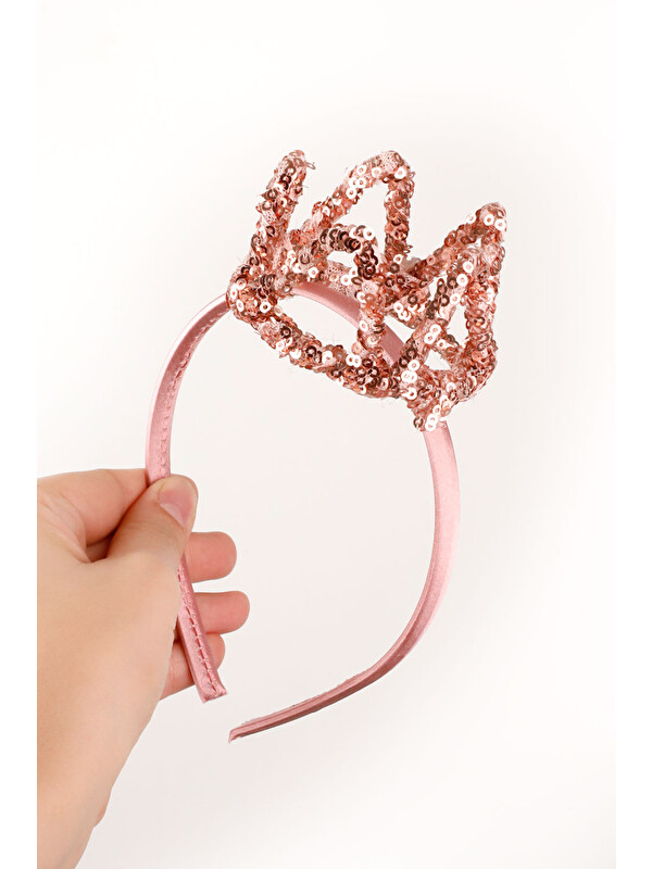 Le Mabelle Rose Pullu Minik Kraliçe Kız Çocuk Taç