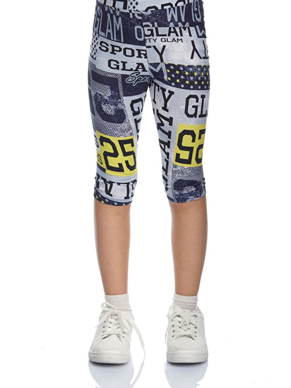 Lovetti Kız Çocuk Sporty Glam Desen Kapri