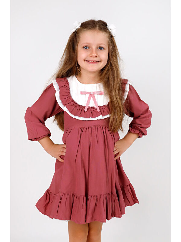 Le Mabelle Gülkurusu Vintage Kız Çocuk Elbise - Silvia