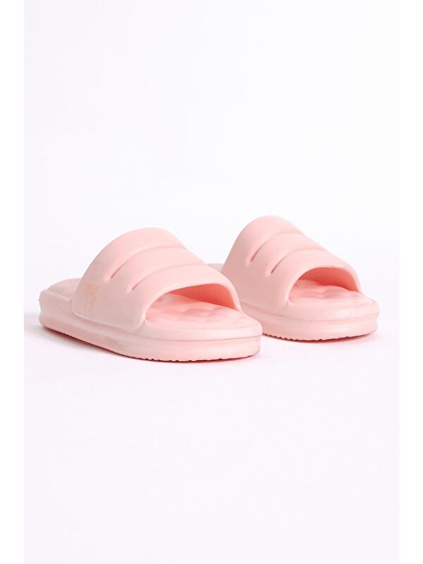 Kadın Somon Rahat Kalıp Dilimli Model Önü Açık Eva Terlik - Görsel 3