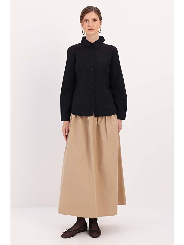 ALLDAY Siyah Pensli Regular Fit Basic Gömlek