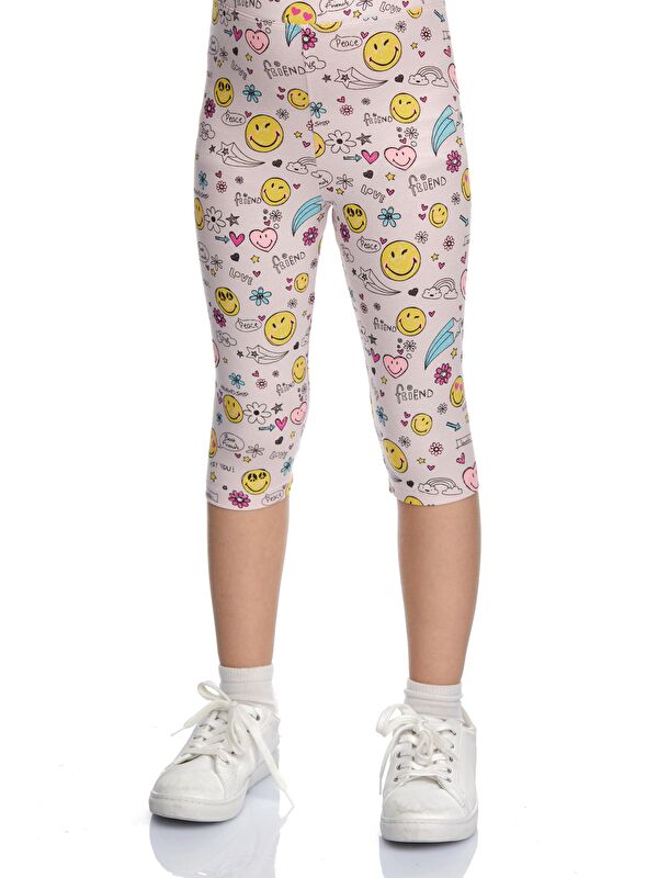 Lovetti Kız Çocuk Friendly Smile Desen Kapri