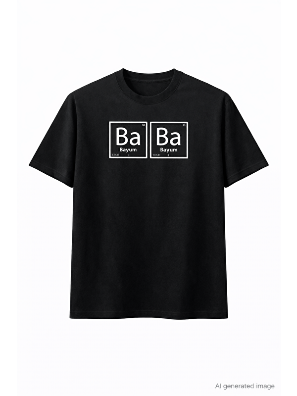 Jane's Babalar Günü Baskılı T-shirt - Siyah