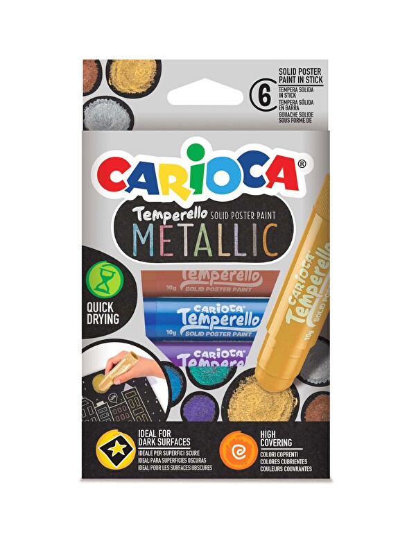 Carioca Temperello Poster Boya Kalemi 6’lı – Metalik