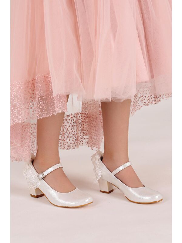 Cara Vakko Günlük Kız Çocuk 4 Cm Topuklu Abiye Ayakkabı - Görsel 3