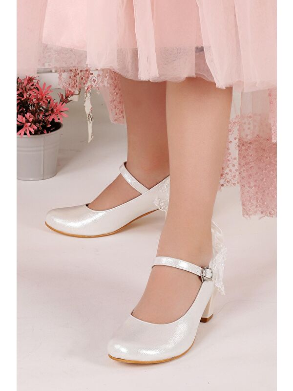 Cara Vakko Günlük Kız Çocuk 4 Cm Topuklu Abiye Ayakkabı - Görsel 5