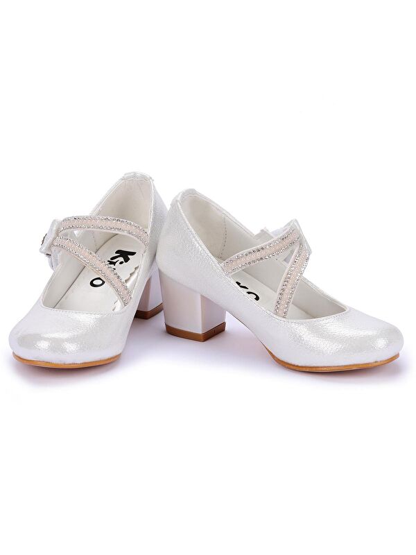 Aisha Vakko Günlük Kız Çocuk 4 Cm Topuklu Abiye Ayakkabı - Görsel 3
