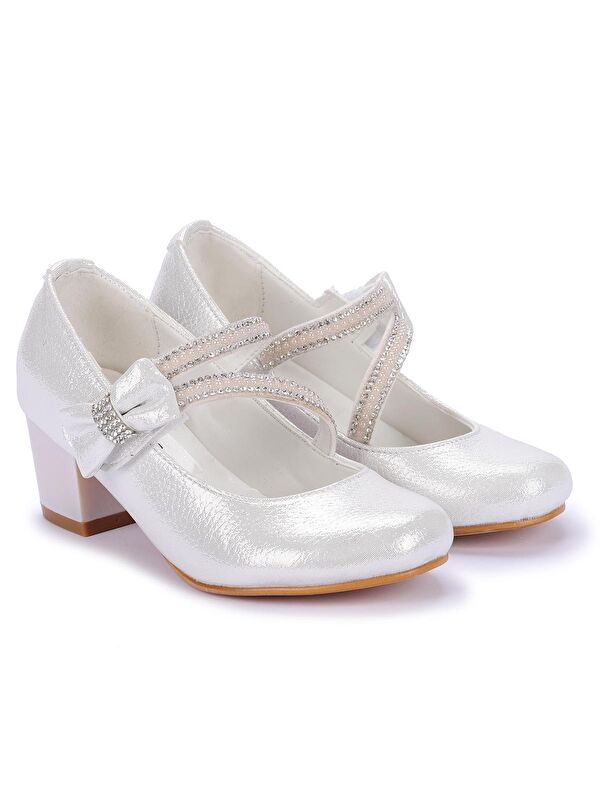 Aisha Vakko Günlük Kız Çocuk 4 Cm Topuklu Abiye Ayakkabı - Görsel 4